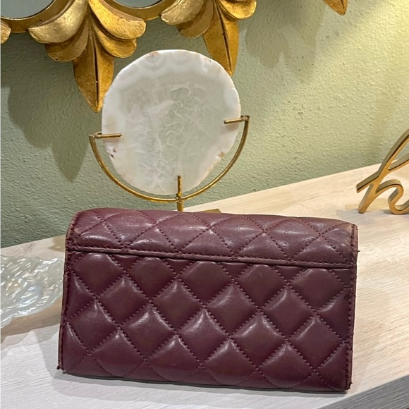 Michael Kors Burgundy Quilted Jet Set Wallet - Picture 2 of 5